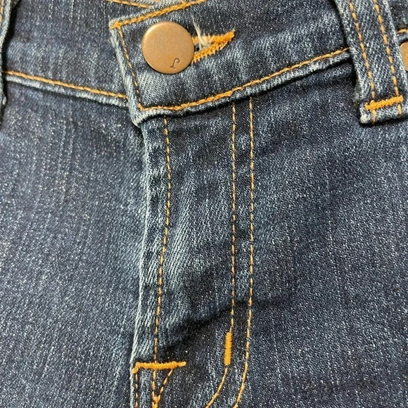 JBrand Dark Wash Low Rise Pencil Split Leg Size 27 - Picture 8 of 9